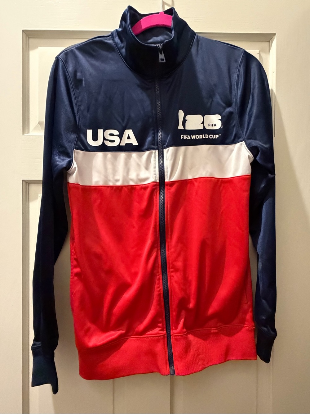 USA Colorblock Bomber Jacket - Navy/White/Red